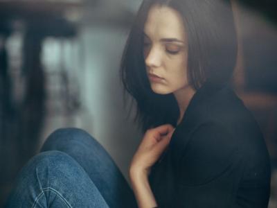 Depressed woman