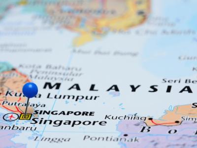 Map of Malaysia and Singapore