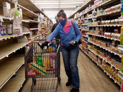 Masked shopper