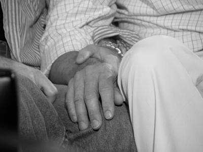 Men holding hands