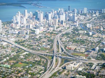 Aerial view of Miami