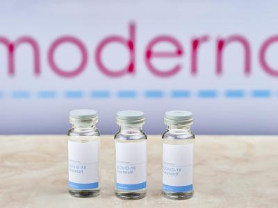 Moderna COVID vaccine vials