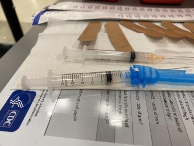 Moderna COVID vaccine syringes