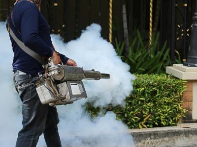 Mosquito ground spraying