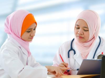 Muslim doctor and nurse