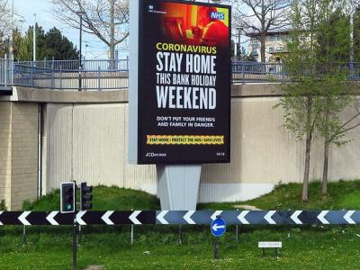 UK coronavirus billboard