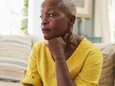 Worried older woman