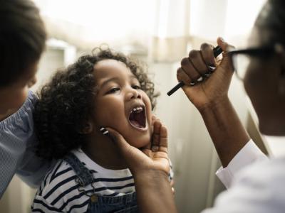 Oral exam of young girl