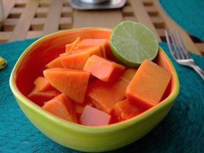 Papaya and lime