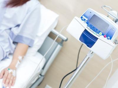 Patient receiving IV therapy