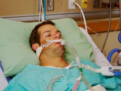 Patient on ventilator