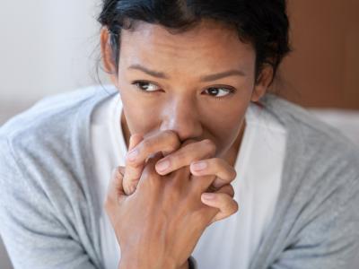 Distressed woman