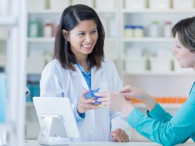 Pharmacist and patient