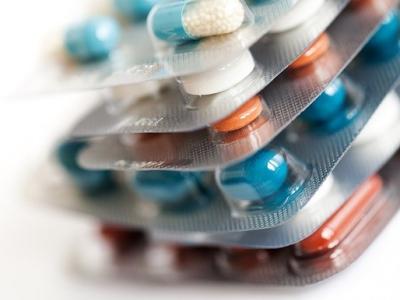Pile of pills in foil packets