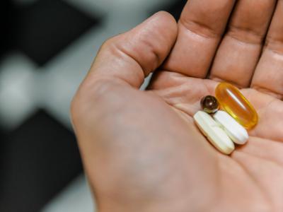 Hand with pills/capsules