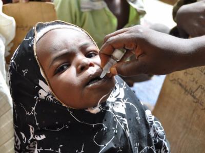 Child receiving vaccine