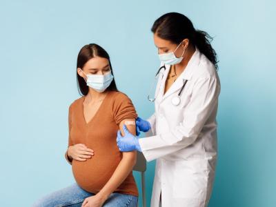Pregnant woman post-vaccination