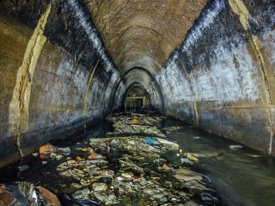 Raw sewage under ground