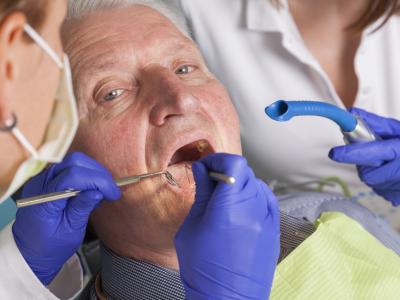 Senior dental patient