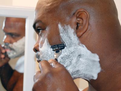 Man shaving