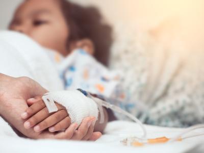 Sick child in hospital