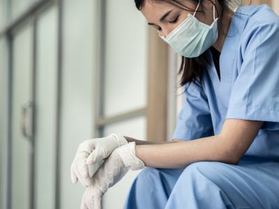 tired health worker