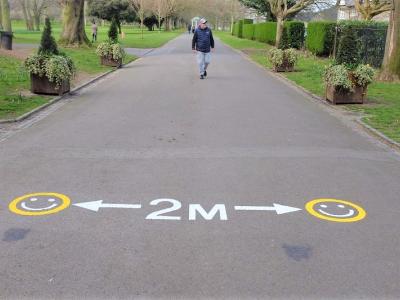 Two meters social distance