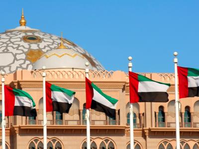 UAE flags in Abu Dhabi