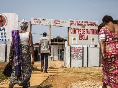 Ebola treatment center visitors