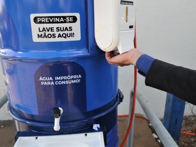 Hand washing station in Brazil