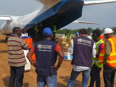 WHO DR Congo Ebola airlift