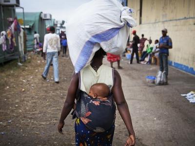 Woman and baby in DR Congo