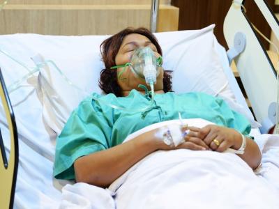 Woman in ICU