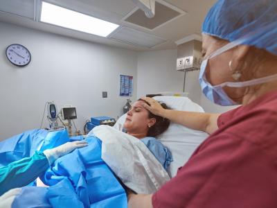 Woman in labor