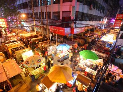 Night market in Wuhan, China