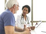 Doctor with patient