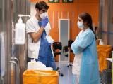 hospital workers