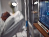 Patient in intensive care unit