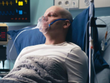 Immunocompromised man in hospital