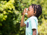 Child using inhaler