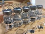 Row of Pfizer vaccine vials