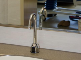 Sink and faucet in hospital room