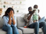 peer reviewed papers on covid 19 Stressed mom and dad with baby