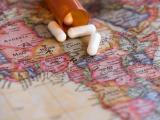 Antibiotics spilled on African map
