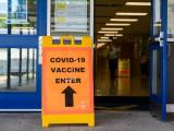 COVID vaccine sign