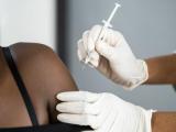 young woman vaccinated