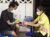 Patient receiving drugs for tuberculosis