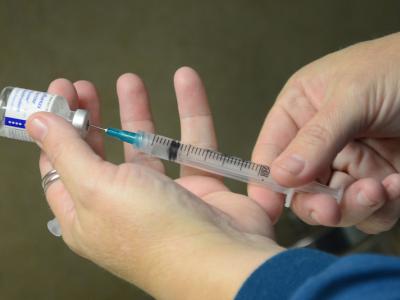 Vaccine being prepared