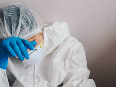 health worker in mask 