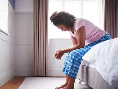 exhausted woman